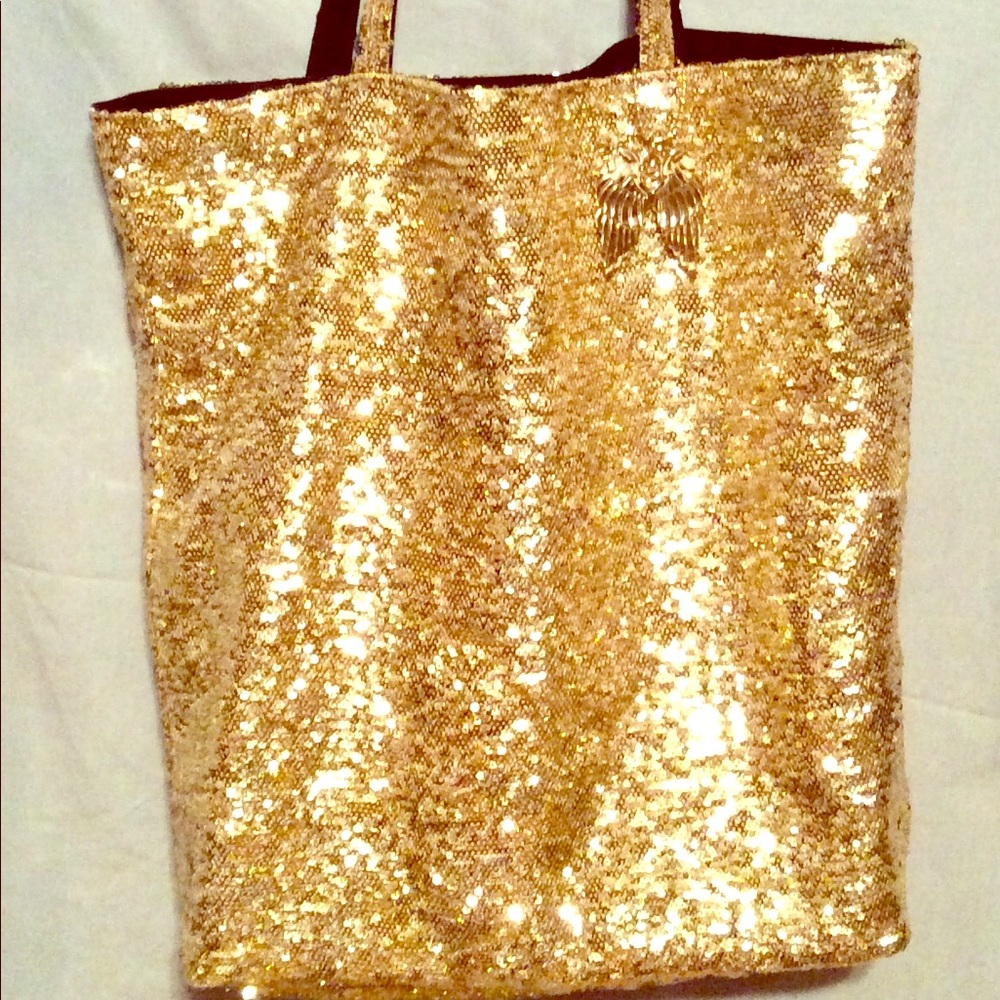 2017 Gold Sequin Victoria’s Secret Angel bag